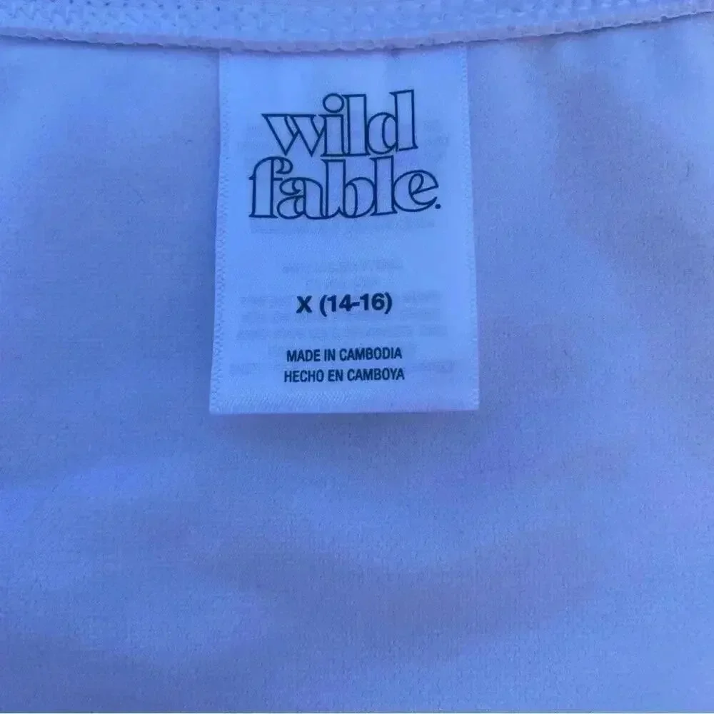 Wild fable, bikini, lavender blue top‎ size 38D with white bottom size X